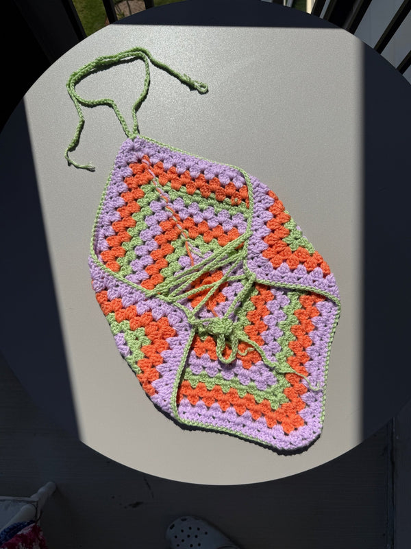 Granny Square Halter Top - Stitched By Dragonz