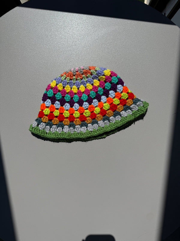 Scrap Yarn Bucket Hat - Stitched By Dragonz